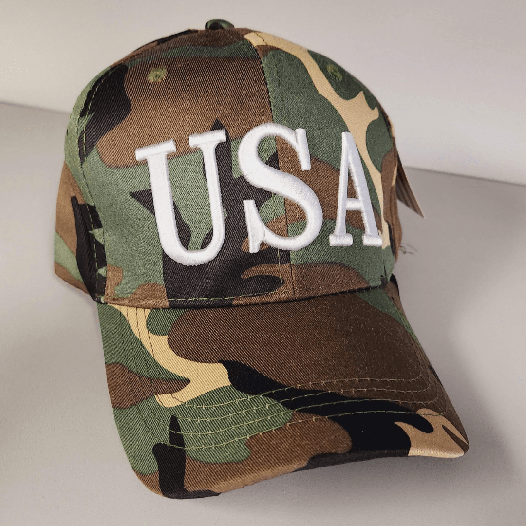 USA 3D Embroidered Hat (Camo) - PatriotDepot.com