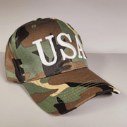 USA 3D Embroidered Hat (Camo) - PatriotDepot.com