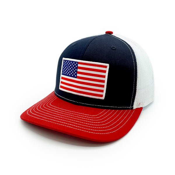 USA Flag Woven Patch Hat — Classic American Pride - PatriotDepot.com