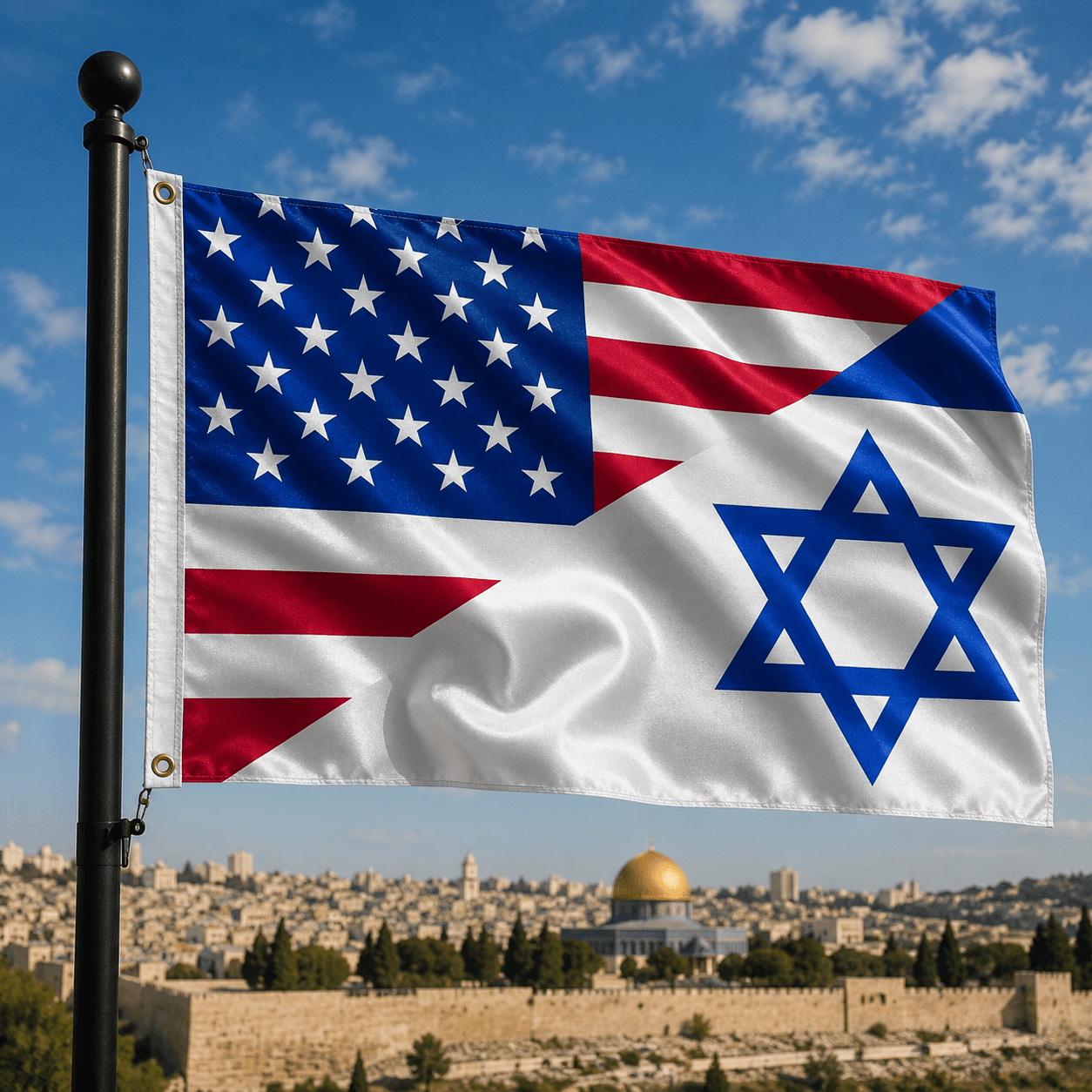 USA Israel 3'x5' Rough Tex® Flag (2 Sizes) - PatriotDepot.com