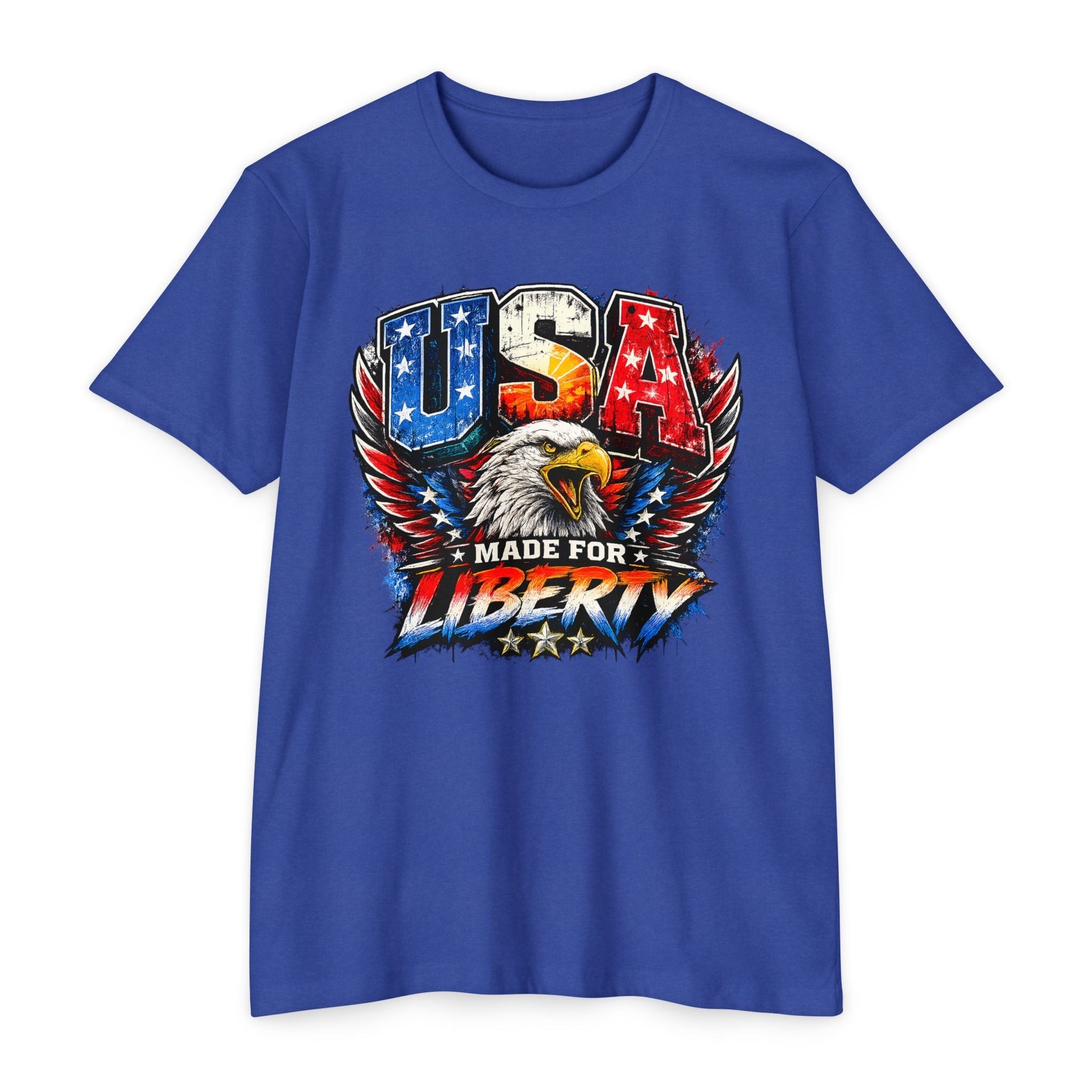 USA "Made for Liberty" Patriotic Eagle T-Shirt - PatriotDepot.com