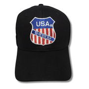 USA Shield Embroidered Patch Hat - PatriotDepot.com