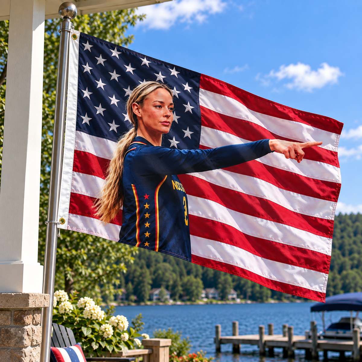 USA Sophie Cunningham Pointing 3′ × 5′ Flag - PatriotDepot.com