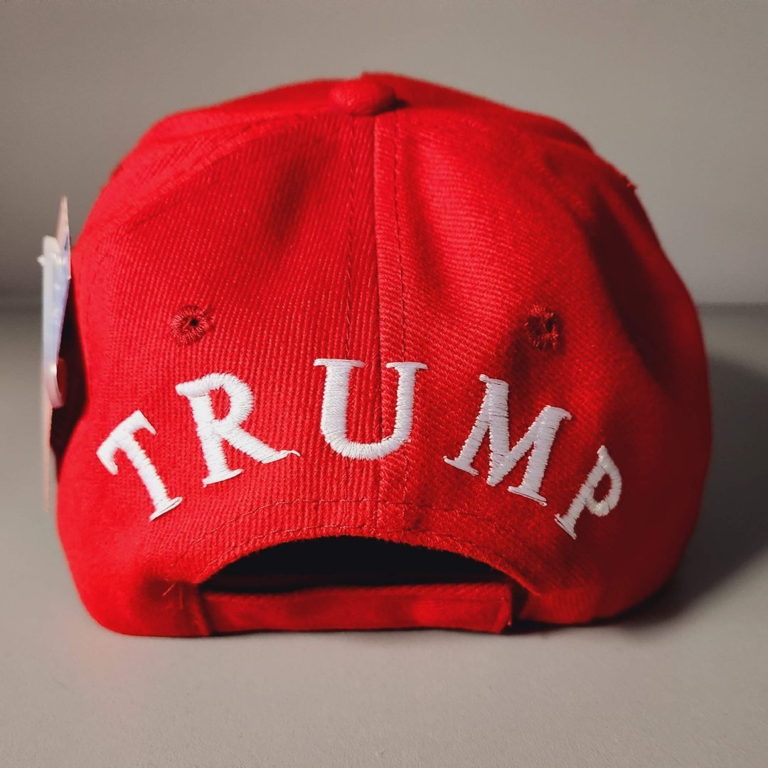 USA Trump 45 100% Cotton Twill Embroidered Hat (Red) - PatriotDepot.com