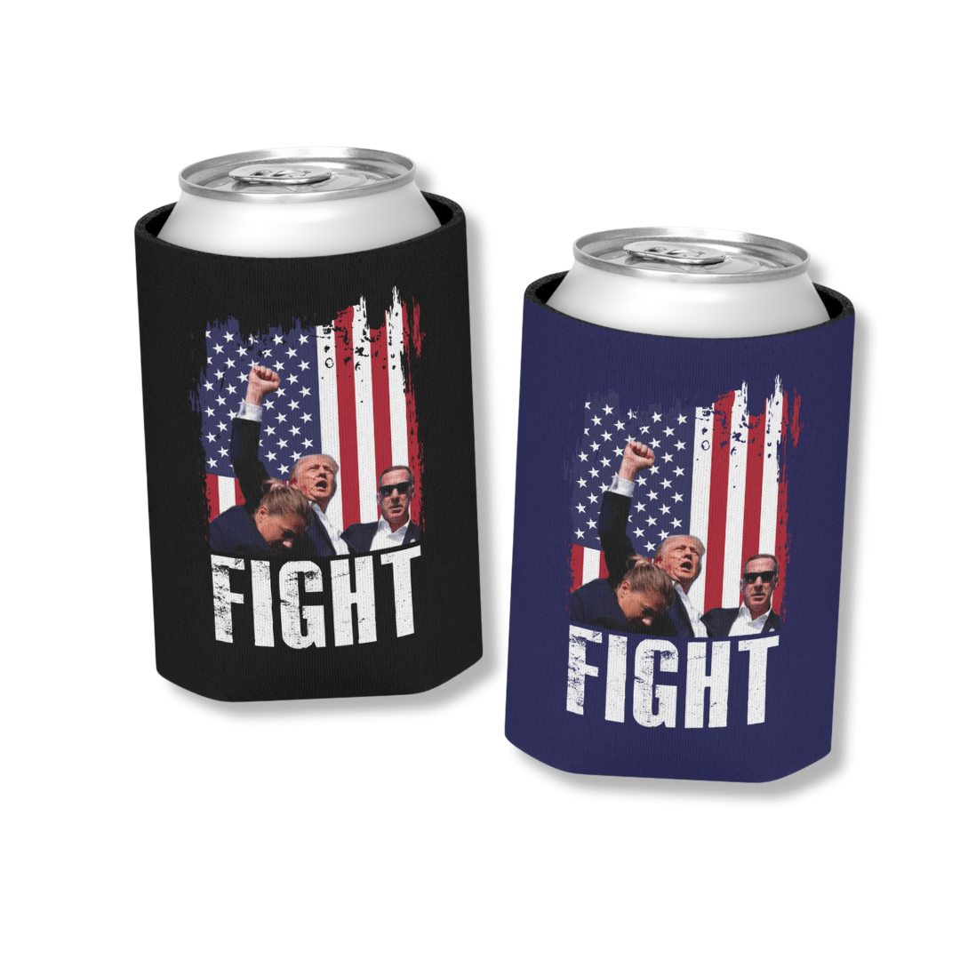 USA Trump Fight Can Cooler (2 Pack) - PatriotDepot.com