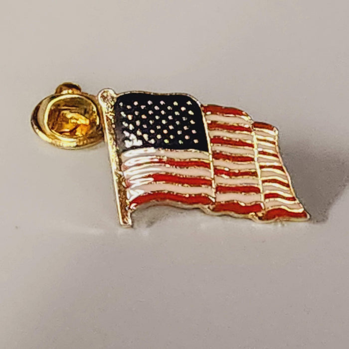 American Waving Flag Enamel Lapel Pin