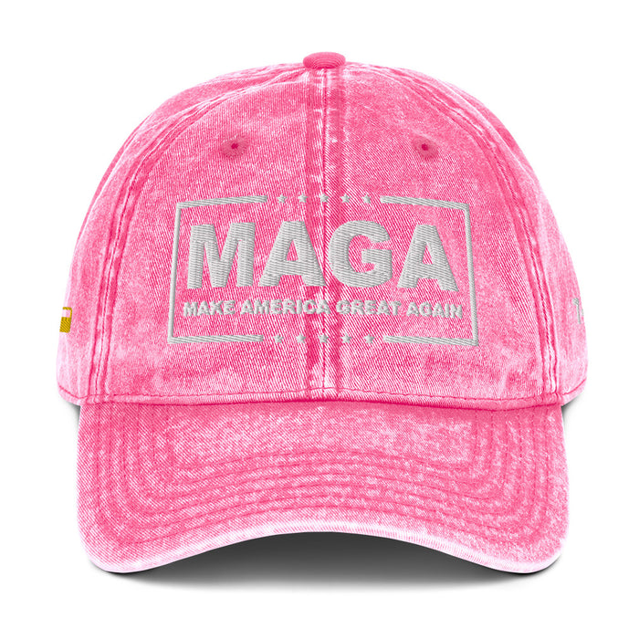 MAGA July 13, 2024 Trump Custom 4-Sided Embroidered Vintage Cotton Twill Cap