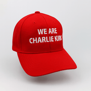 We Are Charlie Kirk Custom Embroidered Hat (Red) - PatriotDepot.com