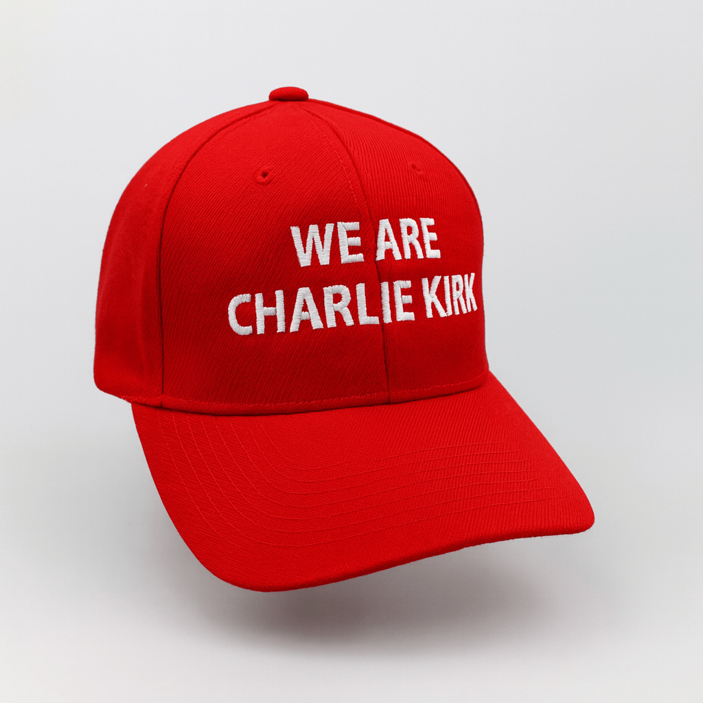 We Are Charlie Kirk Custom Embroidered Hat (Red) - PatriotDepot.com