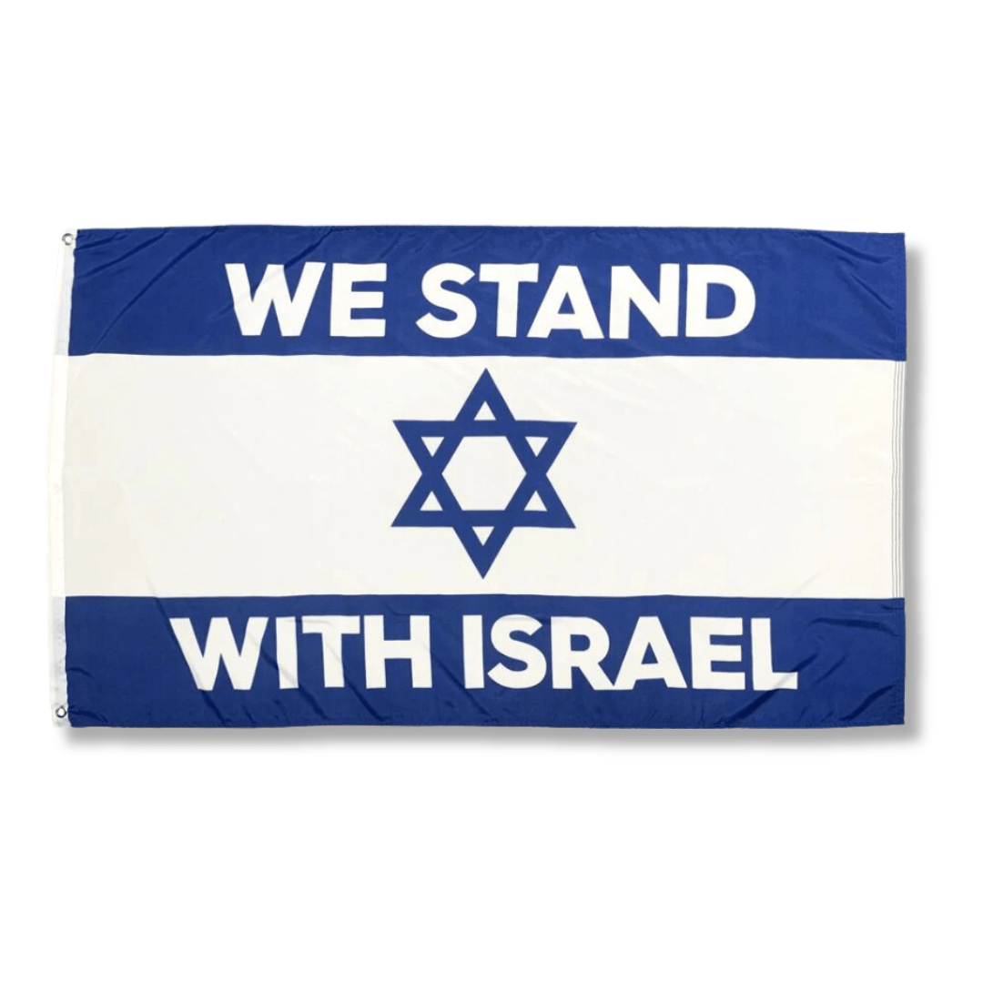 We Stand With Israel 3'x5' Flag - PatriotDepot.com