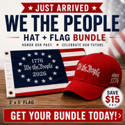 We the People 1776–2026 Bundle | Hat & Flag 2-Pack - PatriotDepot.com
