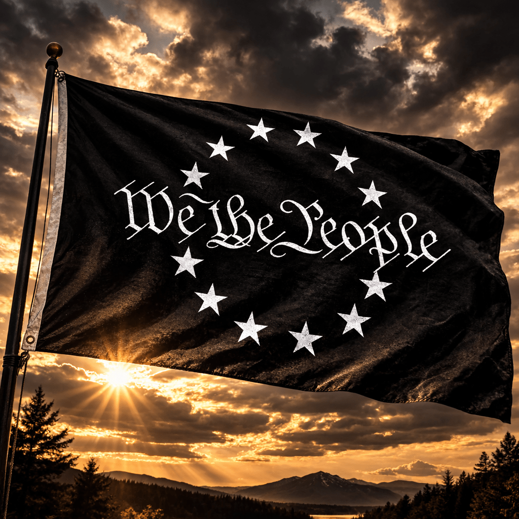 We the People 1776 Blackout Flag - PatriotDepot.com