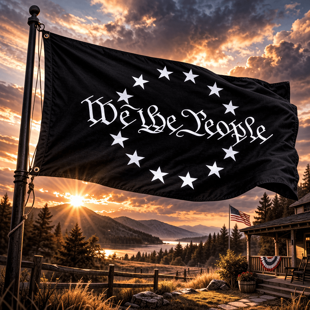 We the People 1776 Blackout Flag - PatriotDepot.com