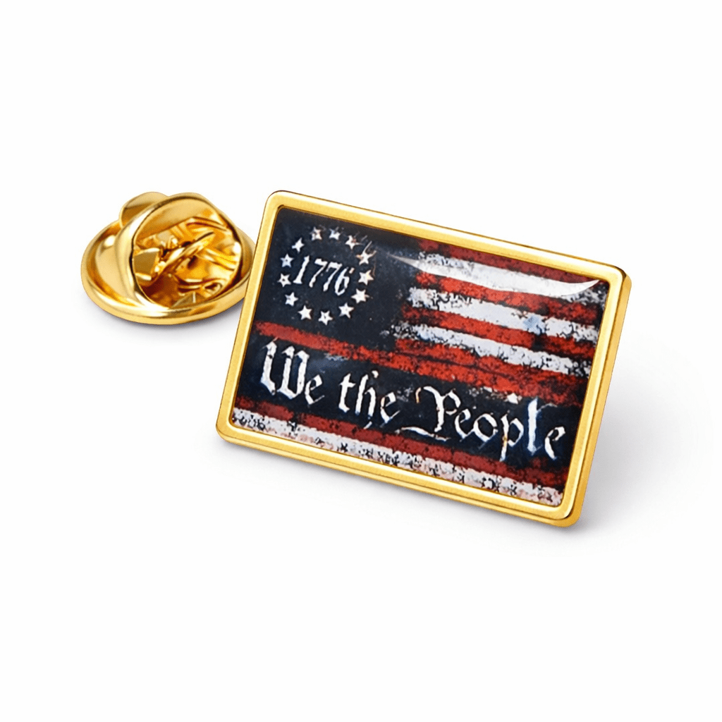 We the People 1776 Flag Enamel Lapel Pin - PatriotDepot.com