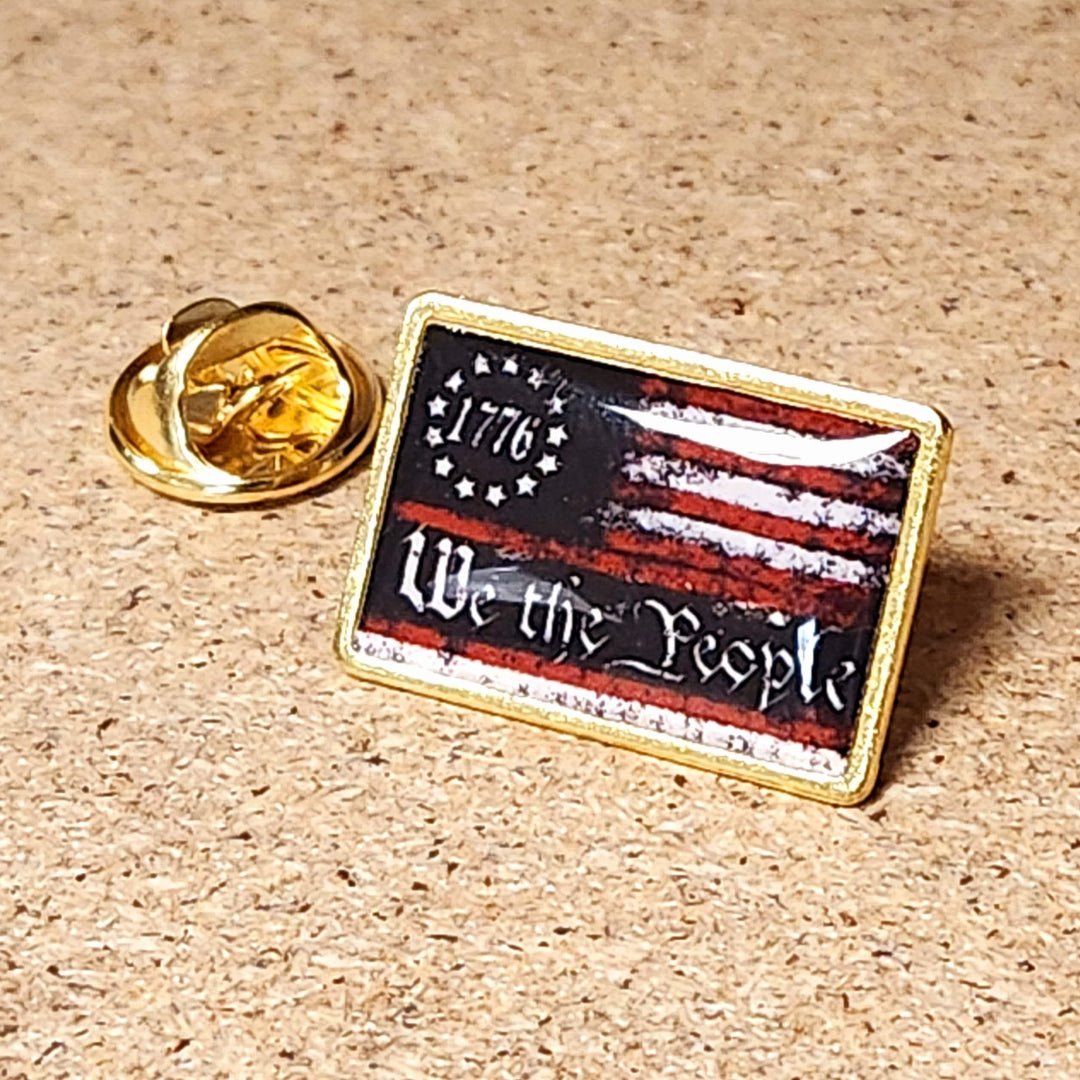 We the People 1776 Flag Enamel Lapel Pin - PatriotDepot.com