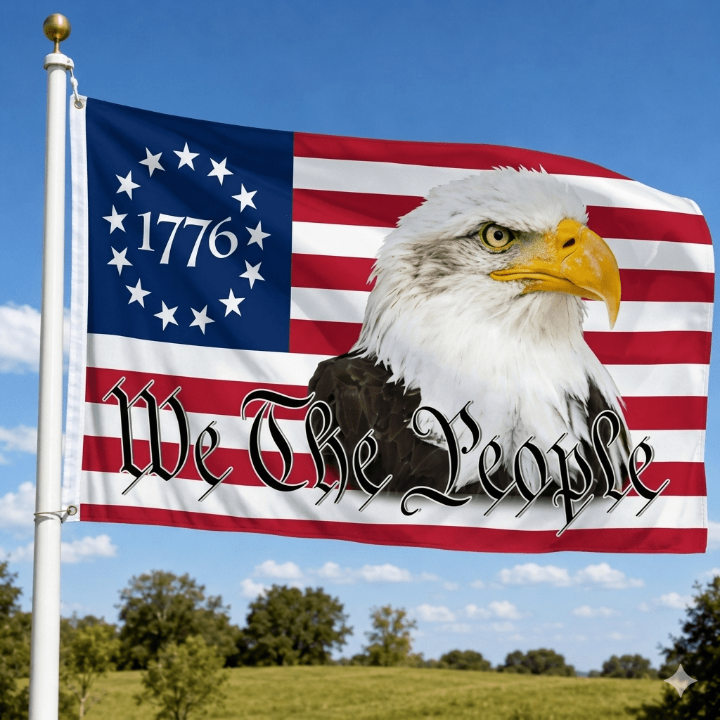 We the People 1776 USA Eagle 3'x5' Flag - PatriotDepot.com