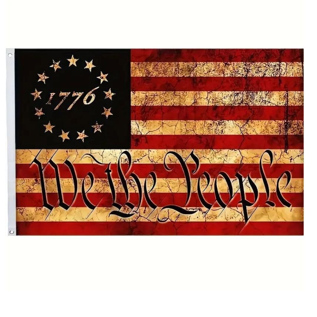 We the People 1776 Vintage 3'x5' American Flag - PatriotDepot.com