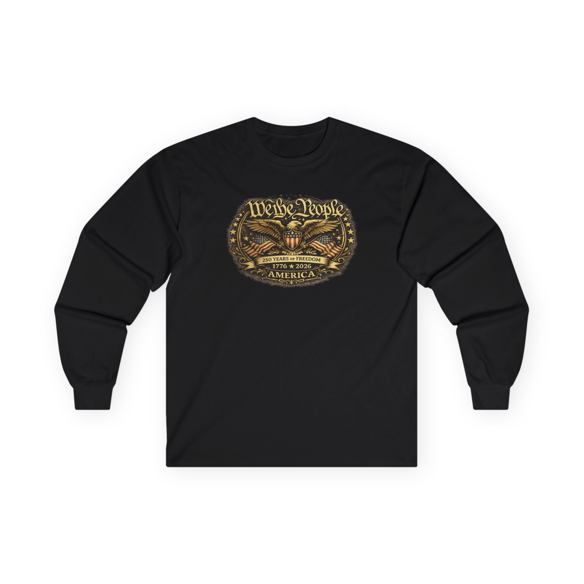 We the People – 250 Years of Freedom Heritage Long - Sleeve T-Shirt (1776–2026 Edition) - PatriotDepot.com