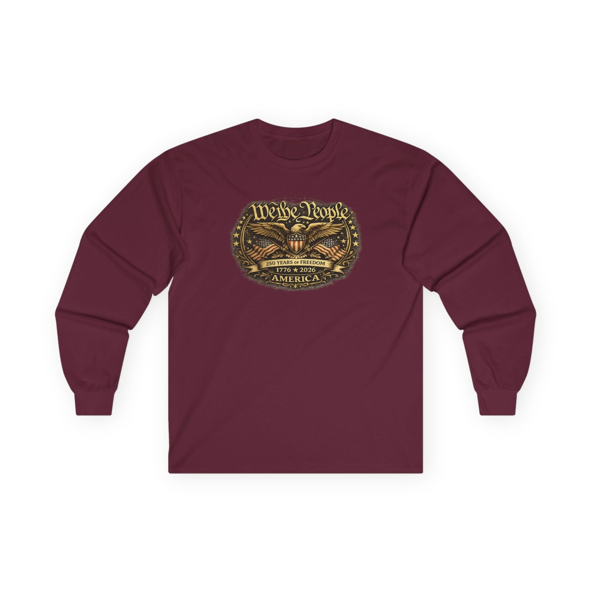 We the People – 250 Years of Freedom Heritage Long - Sleeve T-Shirt (1776–2026 Edition) - PatriotDepot.com