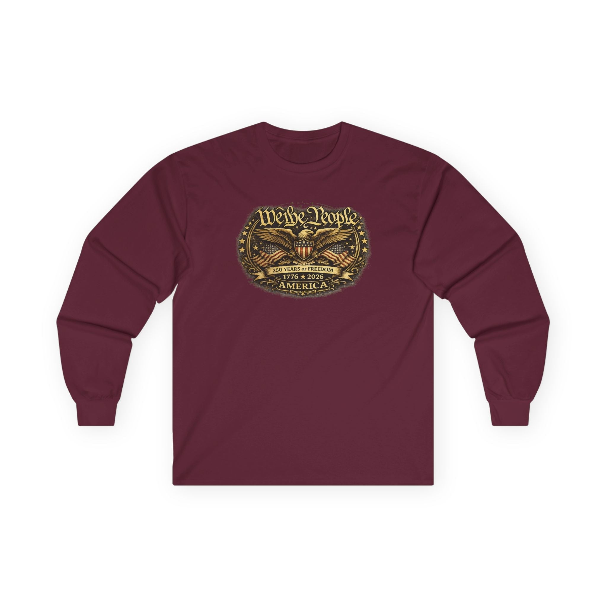 We the People – 250 Years of Freedom Heritage Long - Sleeve T-Shirt (1776–2026 Edition) - PatriotDepot.com