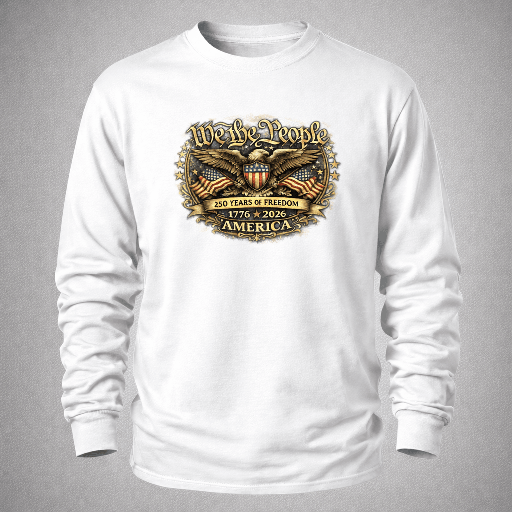 We the People – 250 Years of Freedom Heritage Long - Sleeve T-Shirt (1776–2026 Edition) - PatriotDepot.com