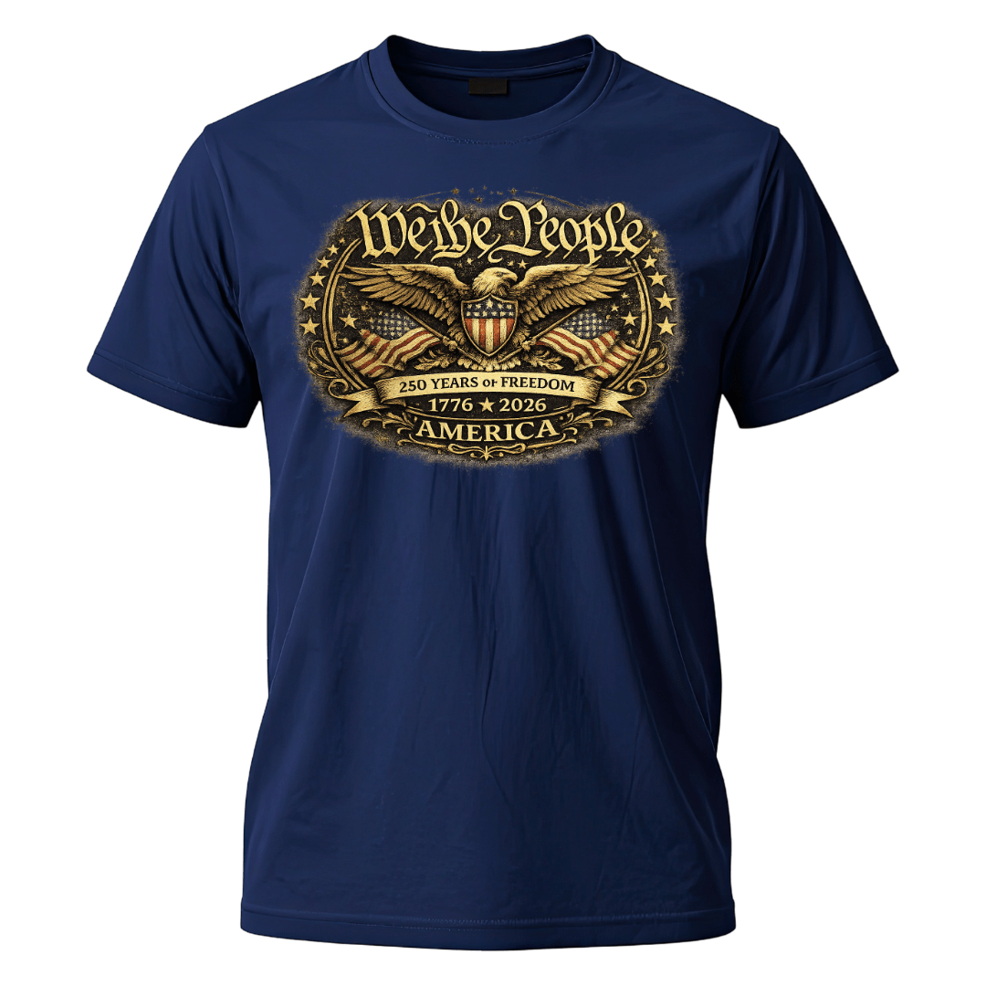 We the People – 250 Years of Freedom Heritage T-Shirt (1776–2026 Edition) - PatriotDepot.com