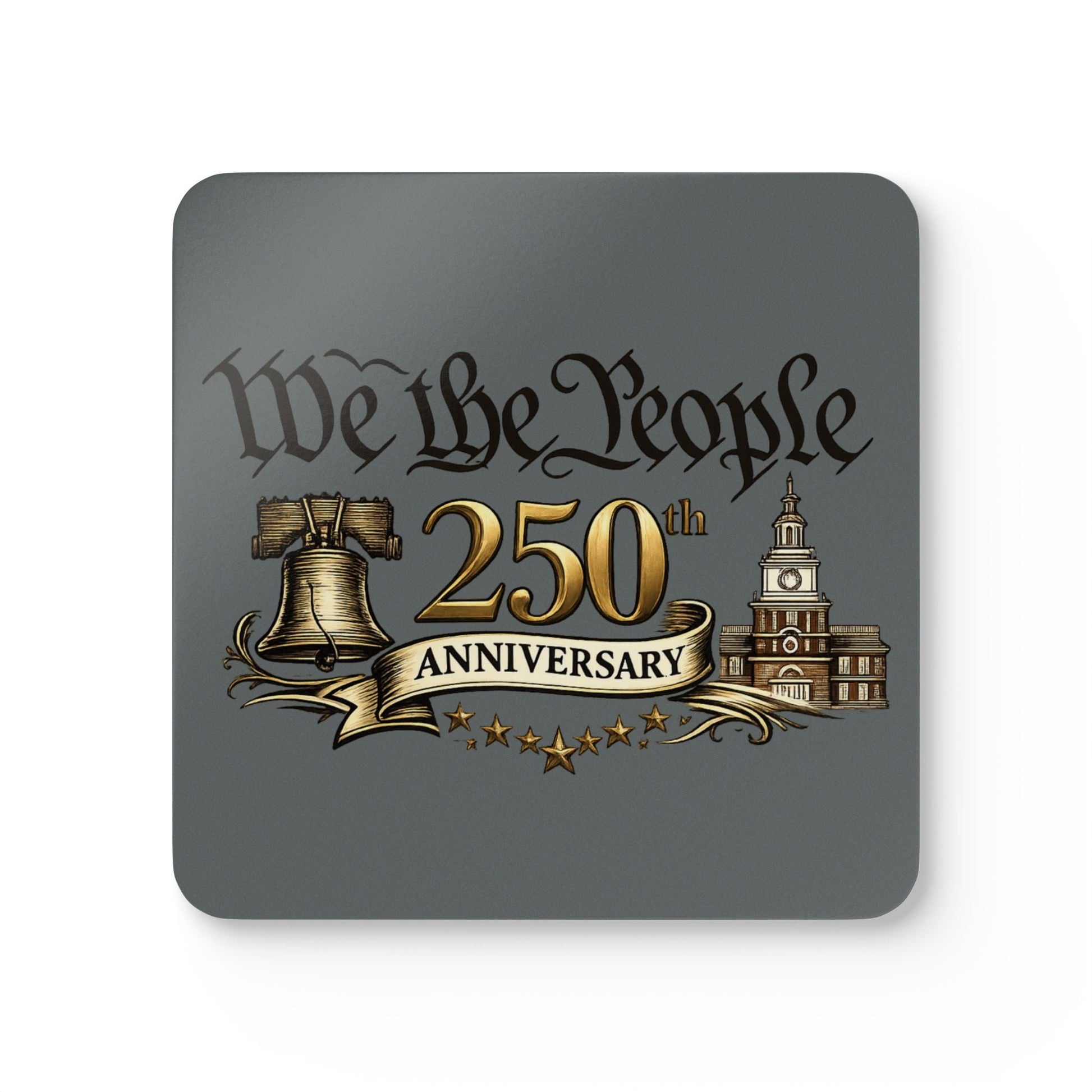 We the People 250th Anniversary Cork Coaster Set - PatriotDepot.com