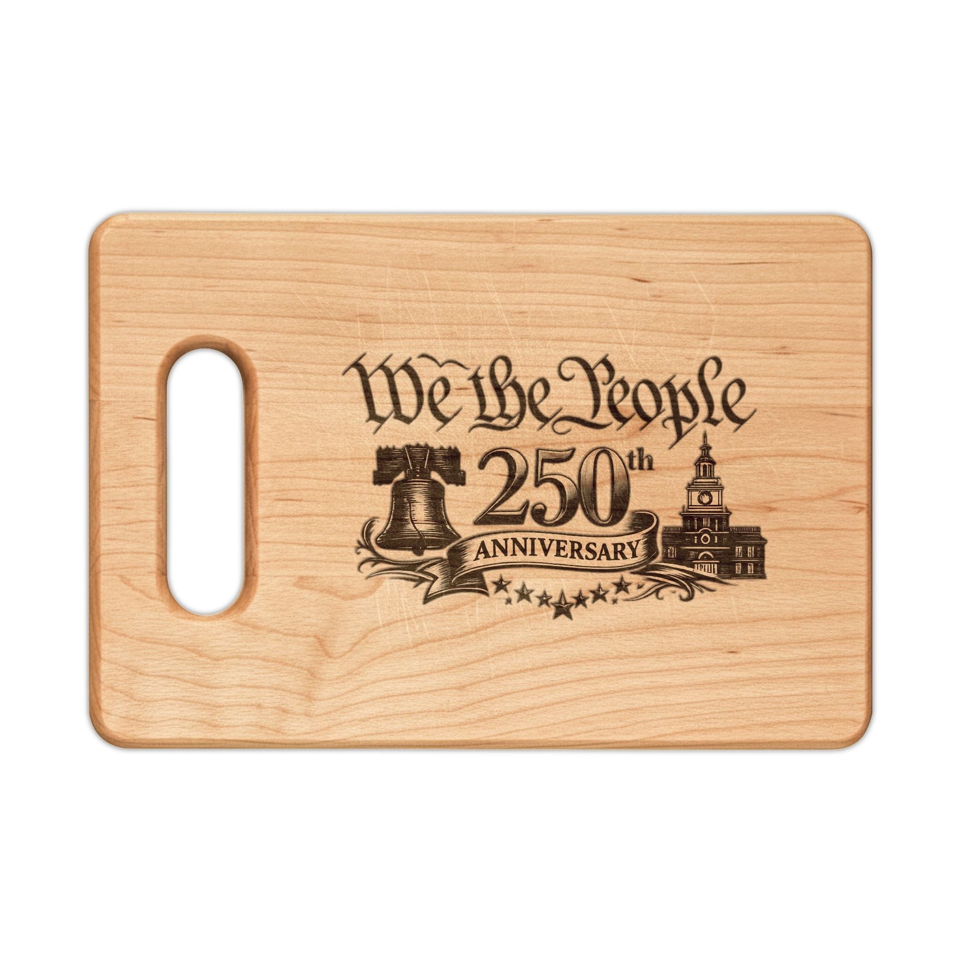 We the People 250th Anniversary of America Wooden Cutting Boards - PatriotDepot.com
