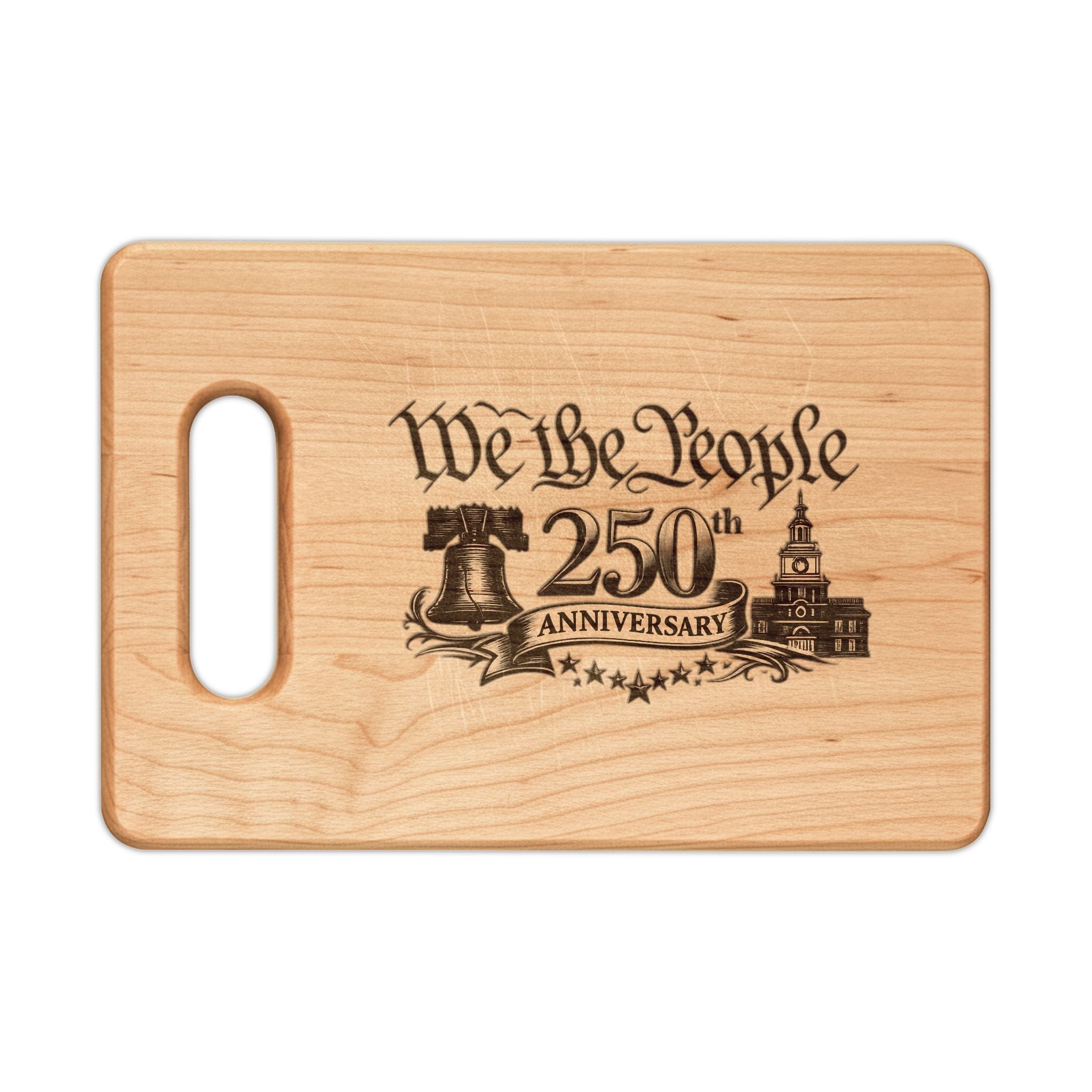 We the People 250th Anniversary of America Wooden Cutting Boards - PatriotDepot.com