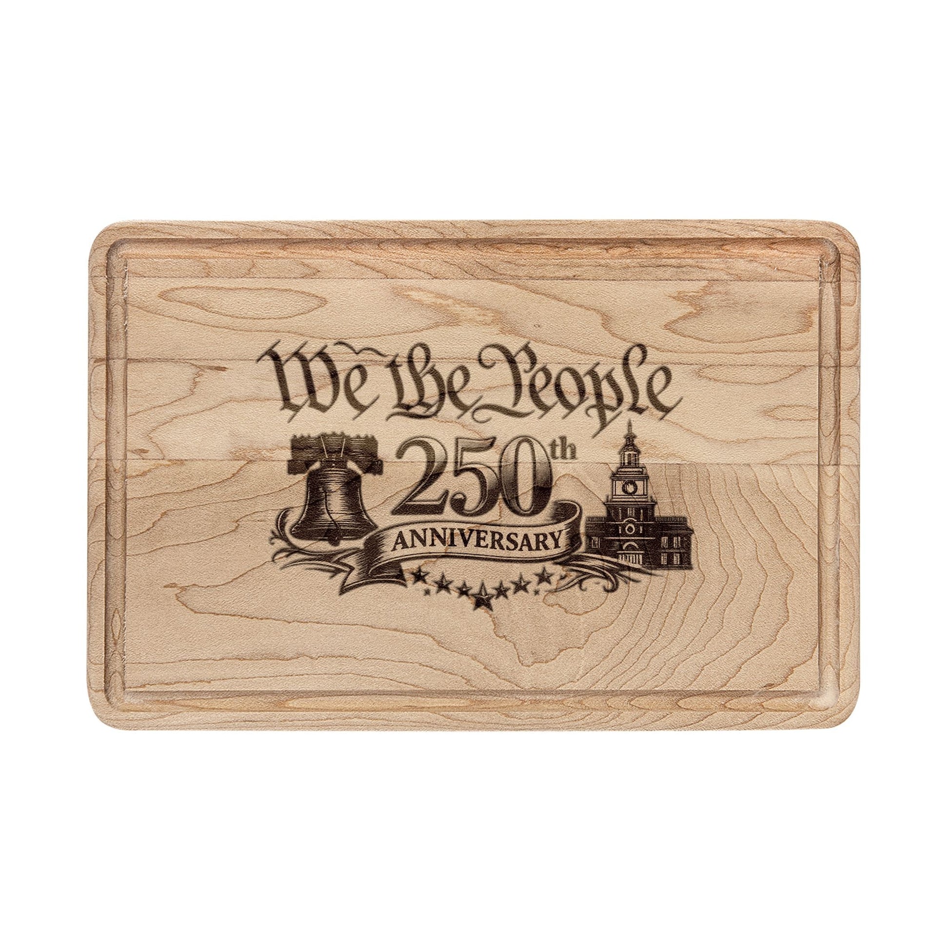 We the People 250th Anniversary of America Wooden Cutting Boards - PatriotDepot.com