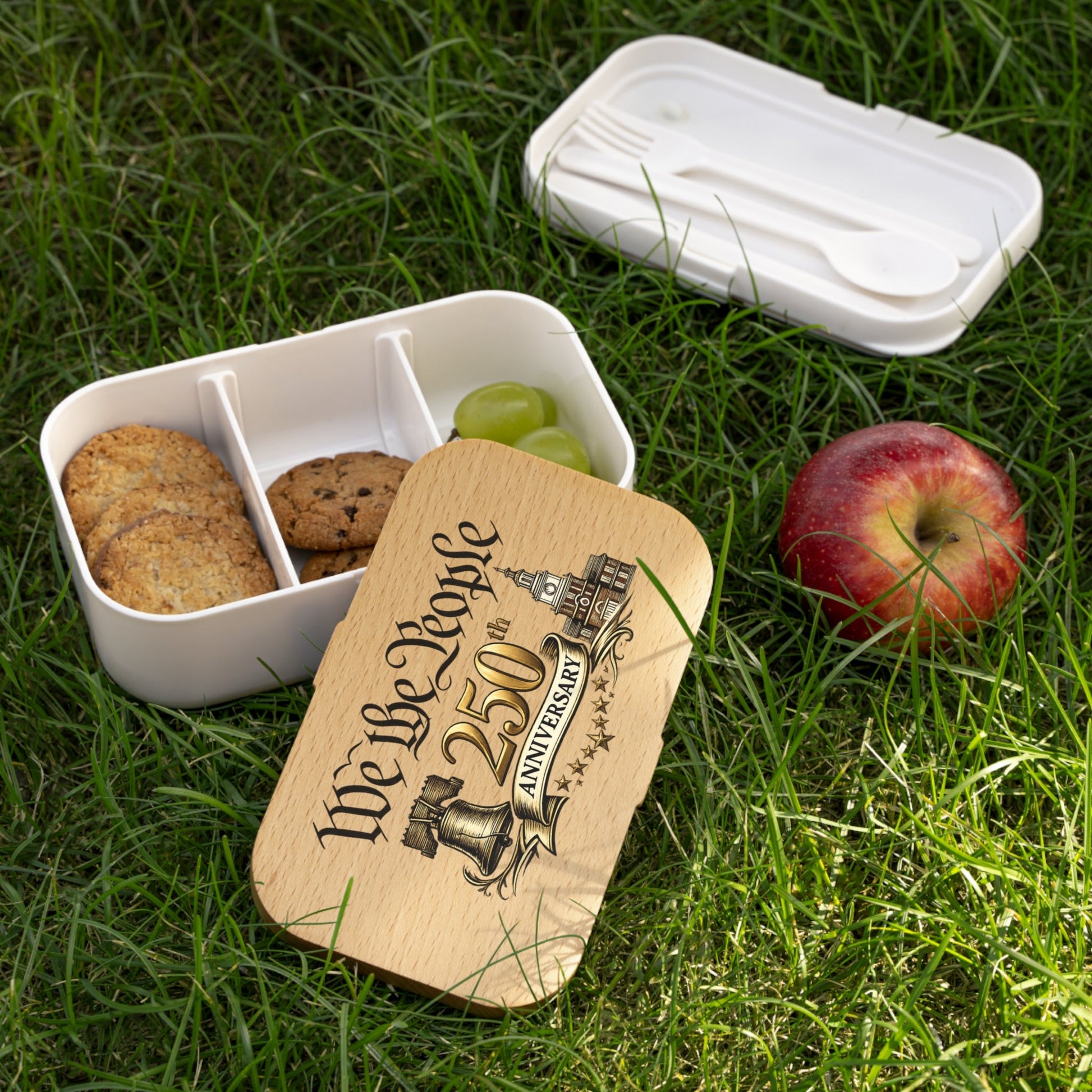 We the People – America’s 250th Anniversary Bento Wooden - Top Lunch Box (1776–2026) - PatriotDepot.com