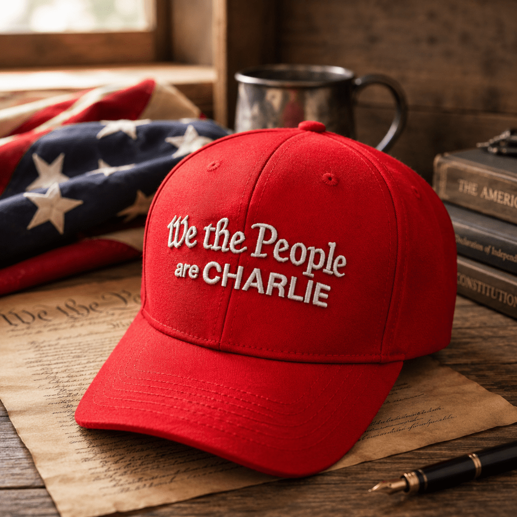 We the People Are Charlie Custom Embroidered Hat | Charlie Kirk Memorial - PatriotDepot.com