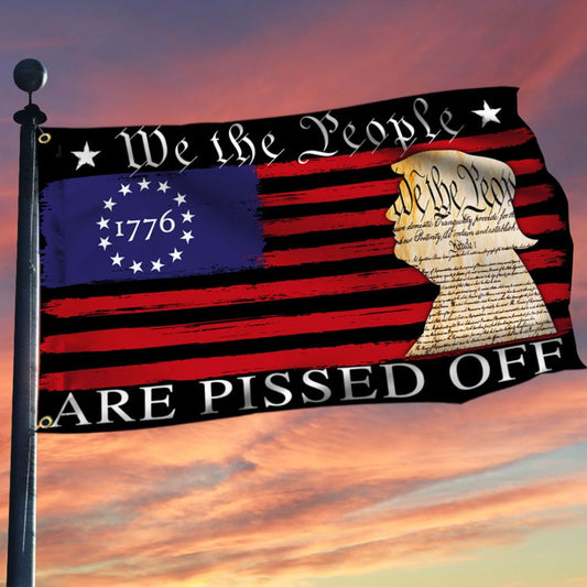 We The People Are Pissed Off 1776 Trump 3'X5' Flag - PatriotDepot.com
