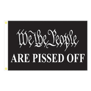 We the People Are Pissed Off 3'x5' Flag (Black) - PatriotDepot.com