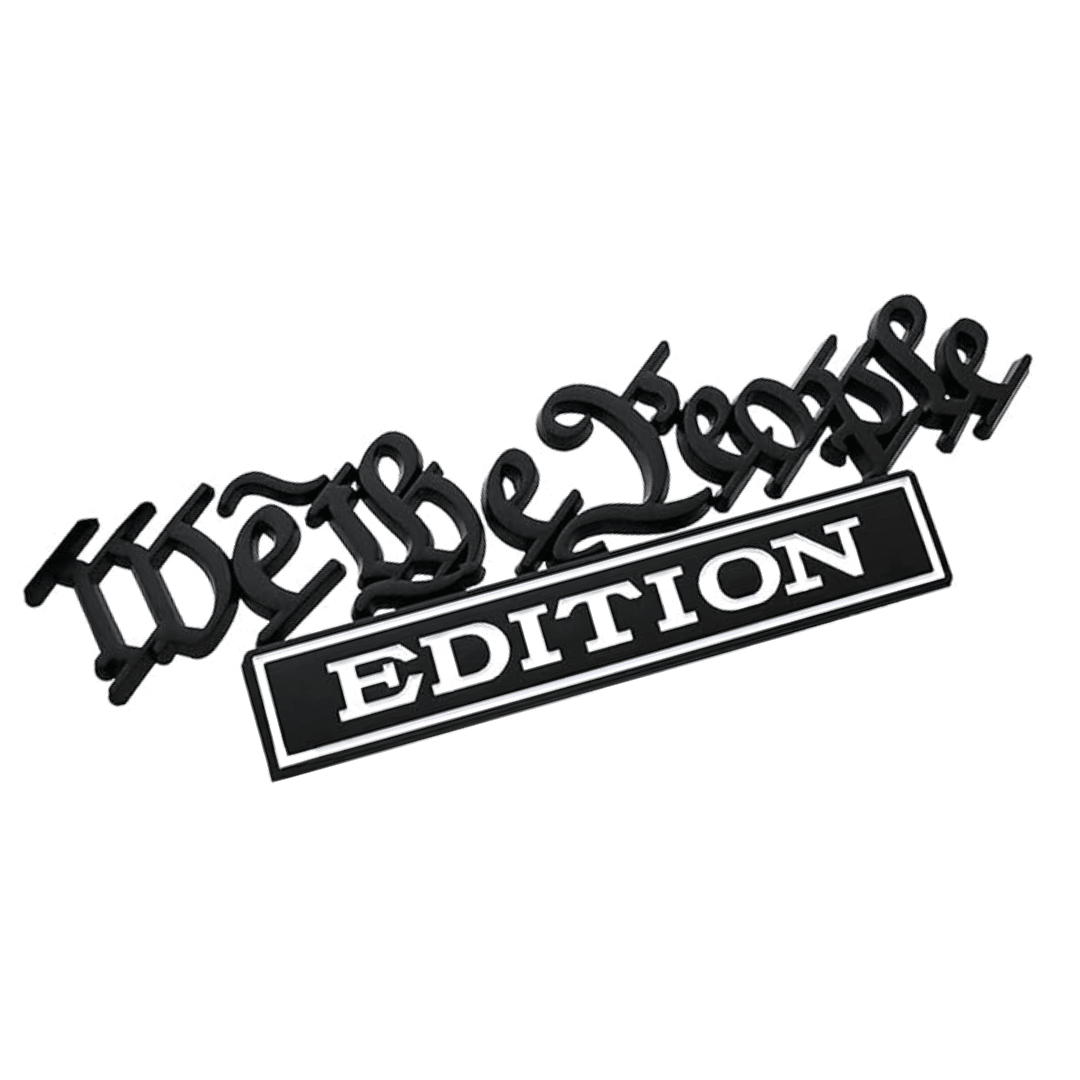 We the People Edition Auto Emblem (Black/White Trim) - PatriotDepot.com
