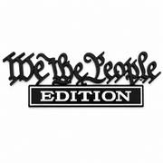We the People Edition Auto Emblem (Black/White Trim) - PatriotDepot.com