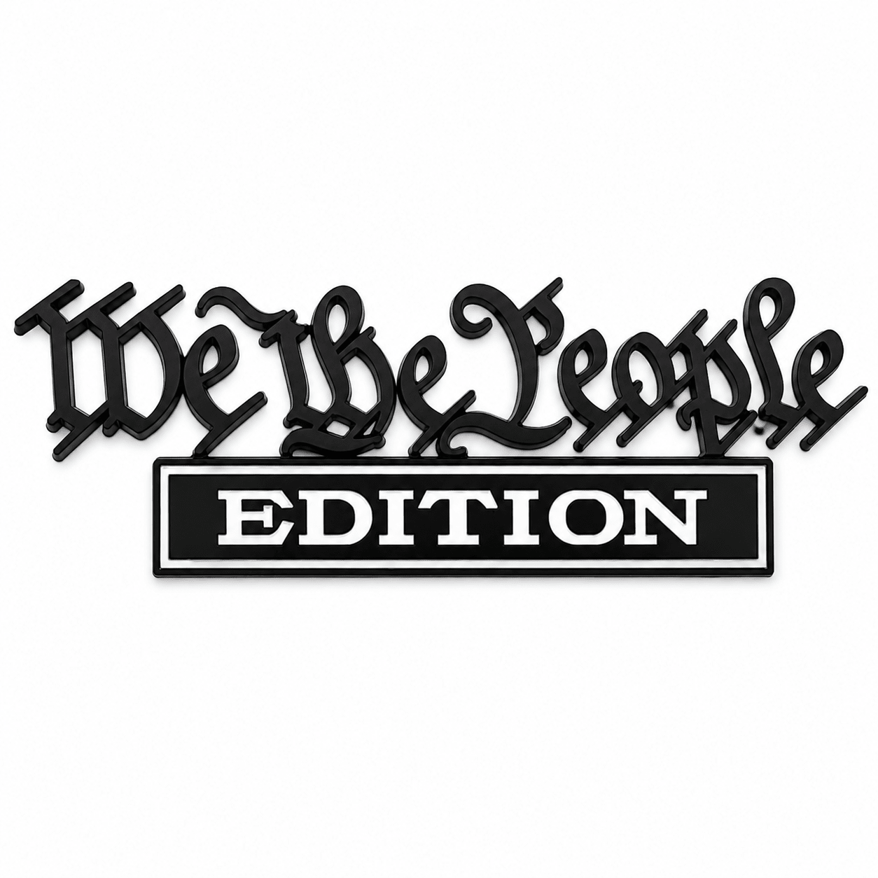 We the People Edition Auto Emblem (Black/White Trim) - PatriotDepot.com
