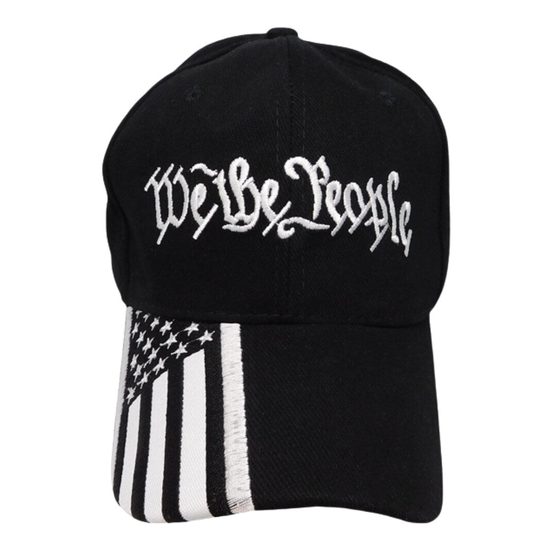 We the People Embroidered Hat with Flag Bill - PatriotDepot.com