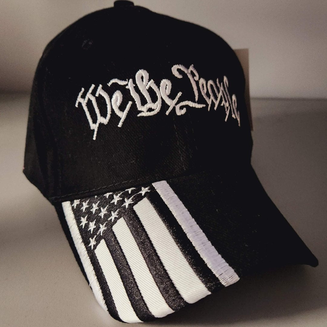 We the People Embroidered Hat with Flag Bill - PatriotDepot.com