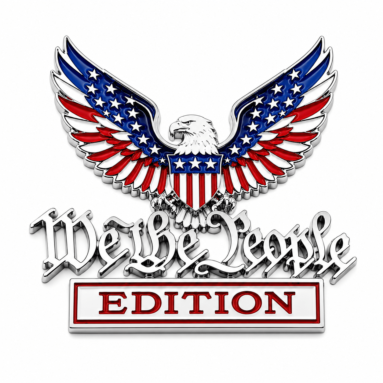 We the People Patriotic Eagle Auto Emblem Set (2-Piece) - PatriotDepot.com
