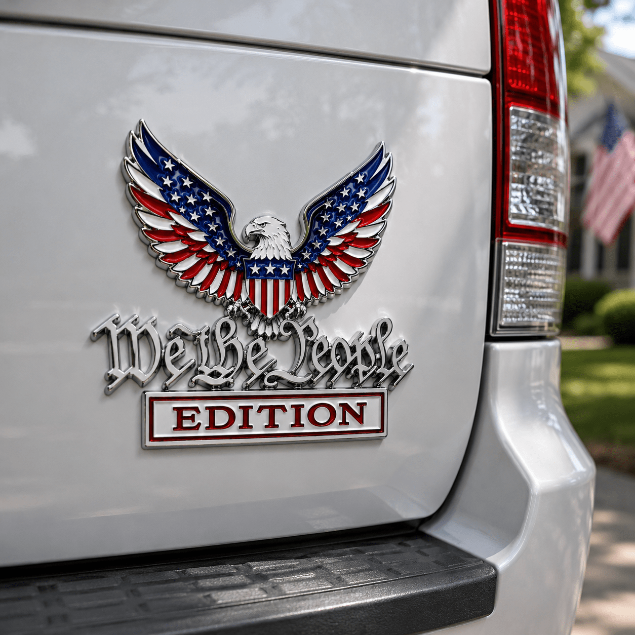 We the People Patriotic Eagle Auto Emblem Set (2-Piece) - PatriotDepot.com