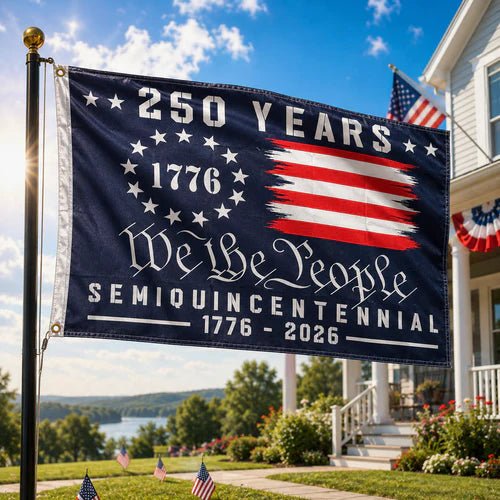 We the People Semiquincentennial Flag 3'x5' – 1776 - 2026 - PatriotDepot.com