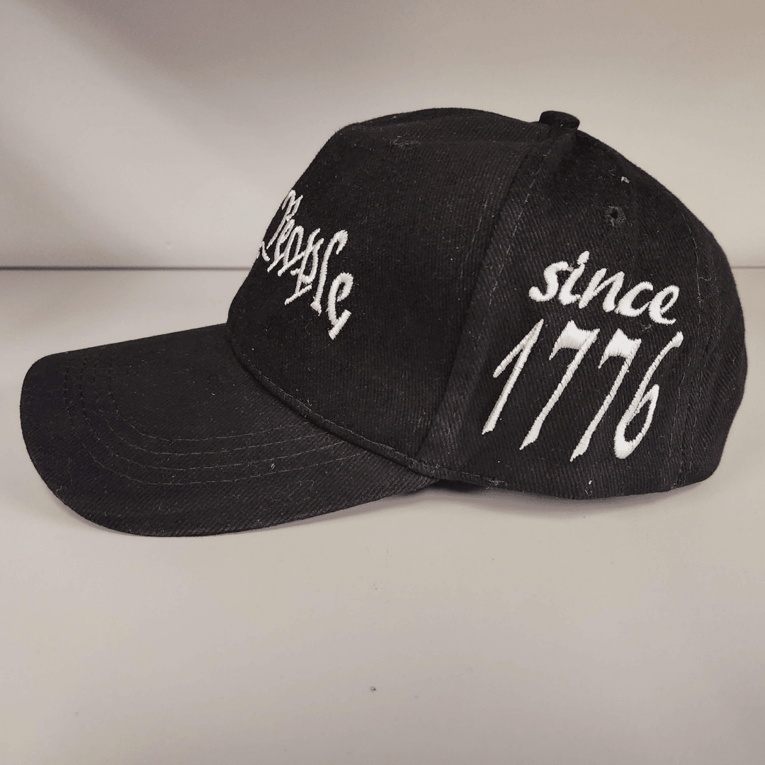 We the People Since 1776 Embroidered Hat (Black) - PatriotDepot.com
