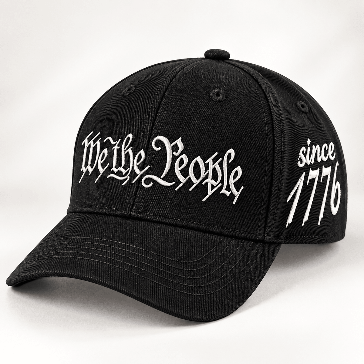We the People Since 1776 Embroidered Hat (Black) - PatriotDepot.com