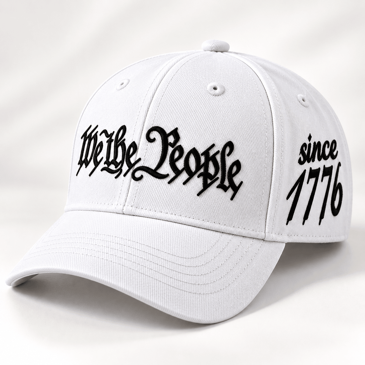 We the People Since 1776 Embroidered Hat (White) - PatriotDepot.com