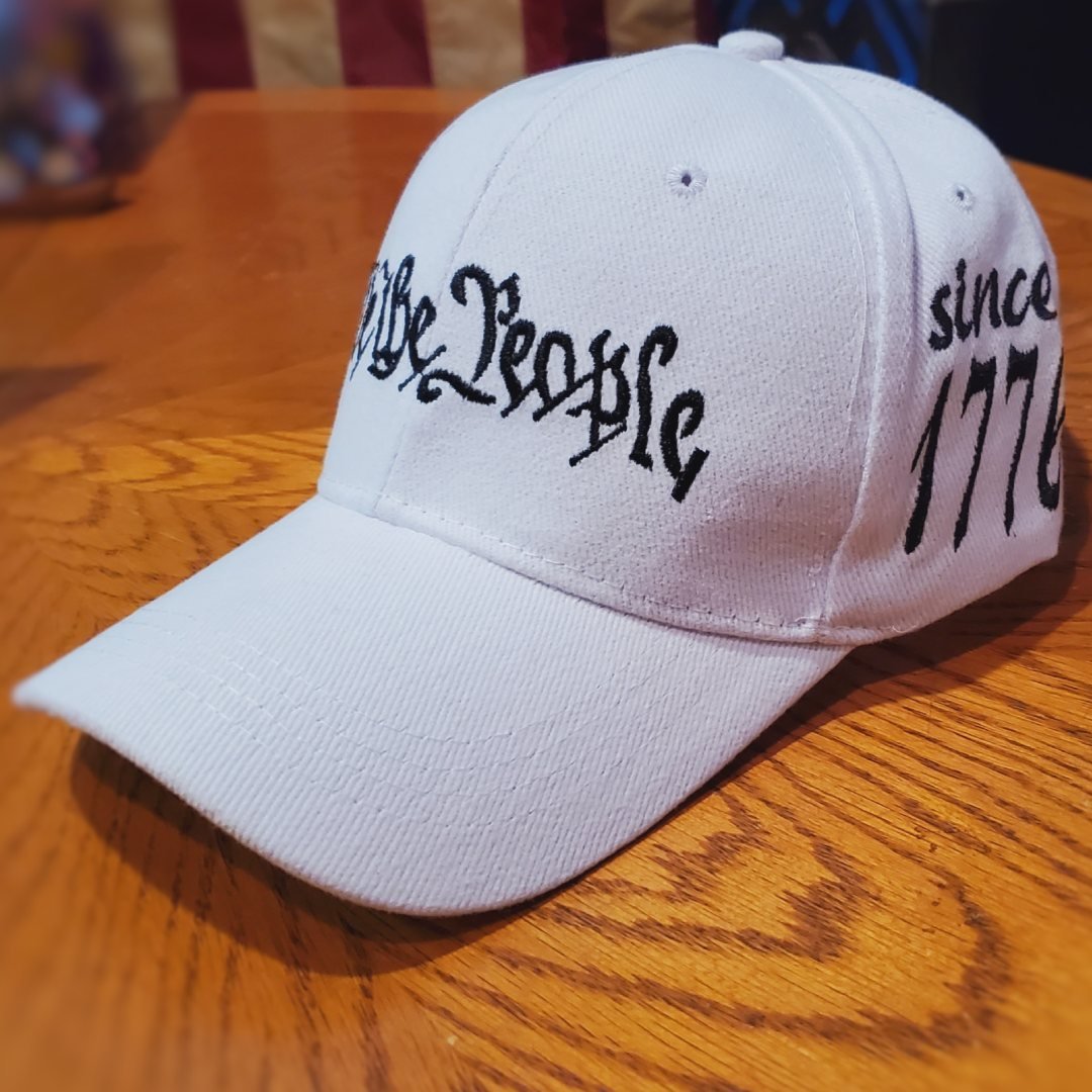 We the People Since 1776 Embroidered Hat (White) - PatriotDepot.com