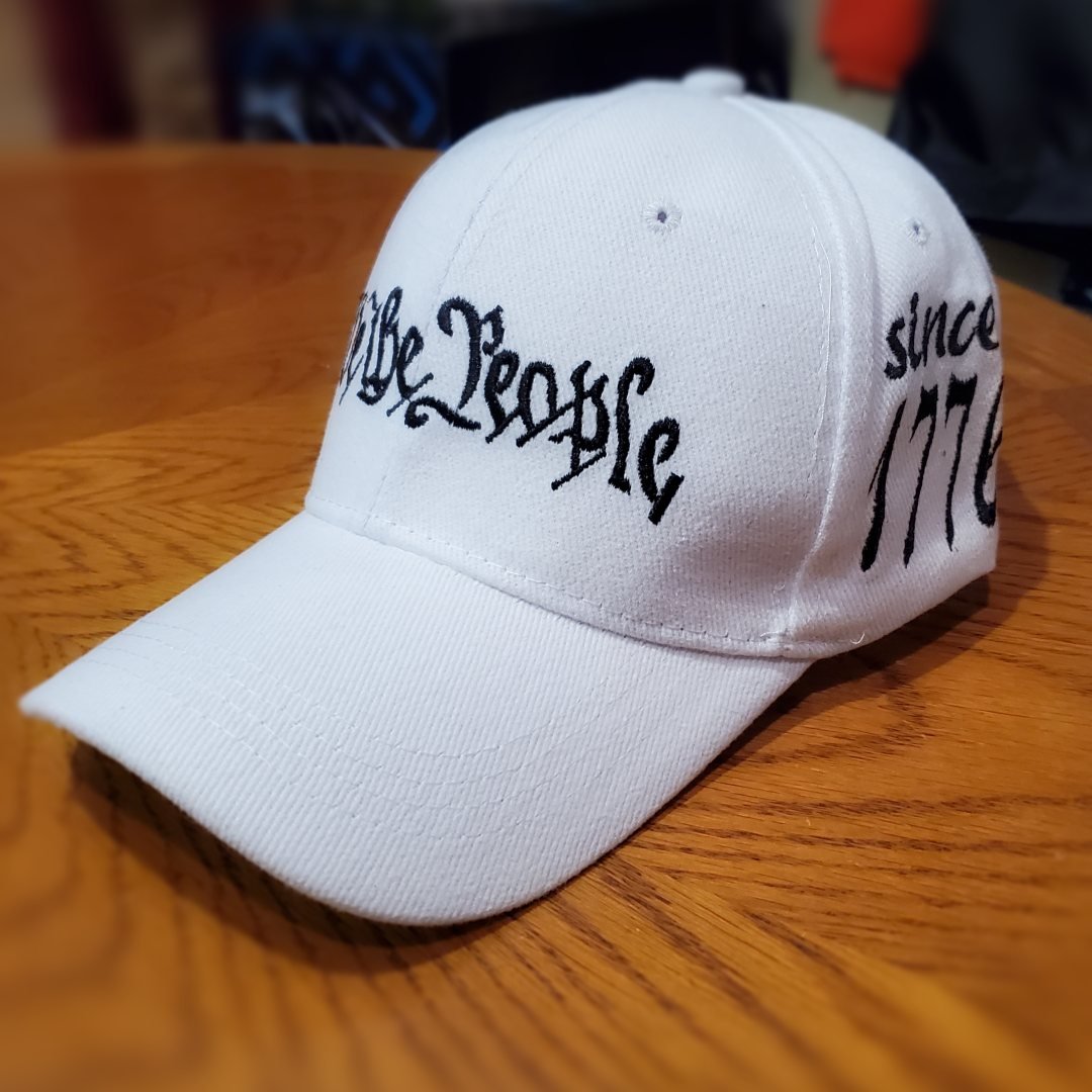 We the People Since 1776 Embroidered Hat (White) - PatriotDepot.com