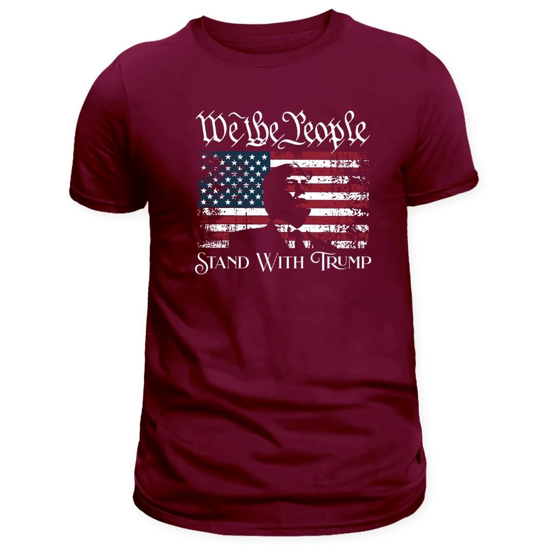 We the People Stand with Trump Silhouette T-Shirt - PatriotDepot.com