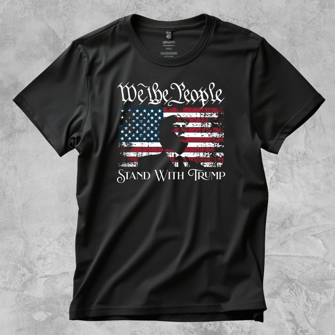 We the People Stand with Trump Silhouette T-Shirt - PatriotDepot.com