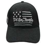 We the People (Stars & Stripes) Embroidered Hat (Black) - PatriotDepot.com